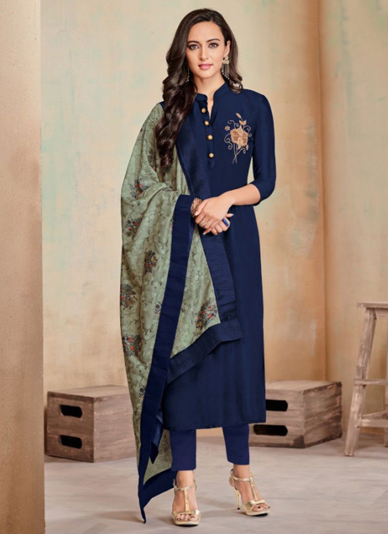 Blue Colour Vardhan KANISHKA 1 Fancy Exclusive Festive Wear Readymade Suit Collection 1007